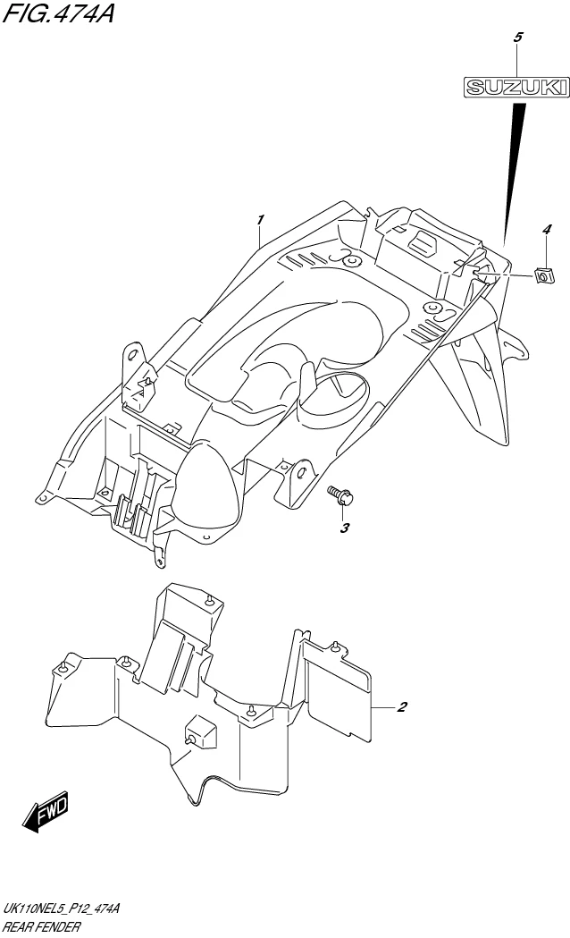 FIG. 474A REAR FENDER