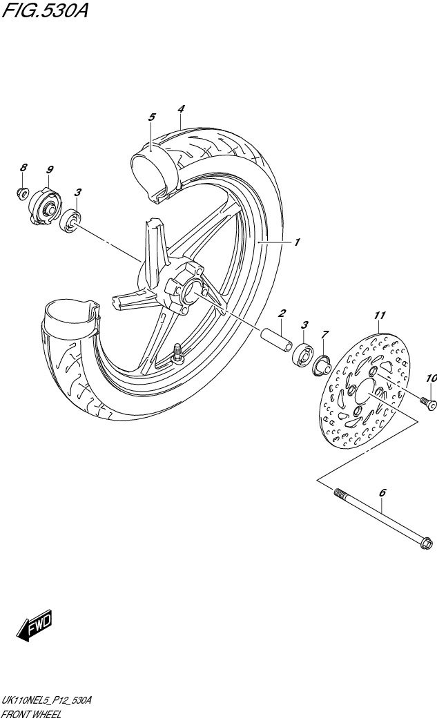 FIG. 530A FRONT WHEEL