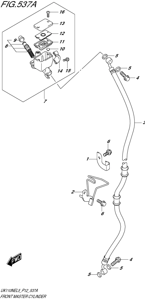 FIG. 537A FRONT MASTER CYLINDER