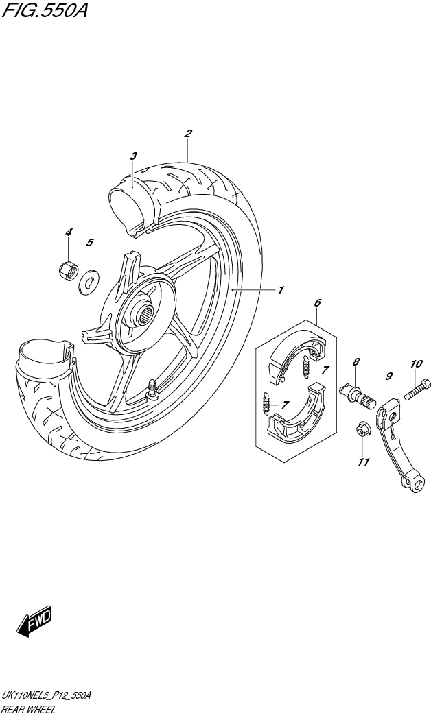 FIG. 550A REAR WHEEL