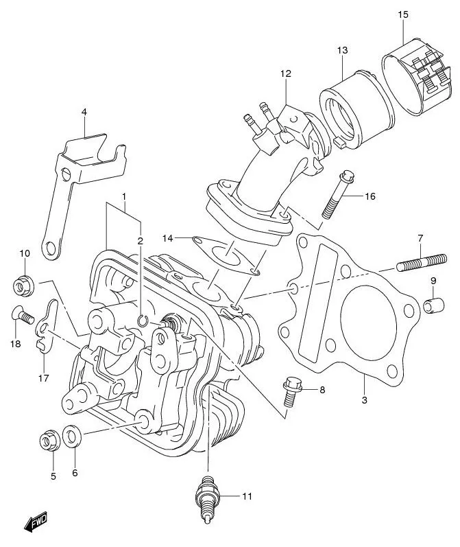 FIG.2 CYLINDER HEAD