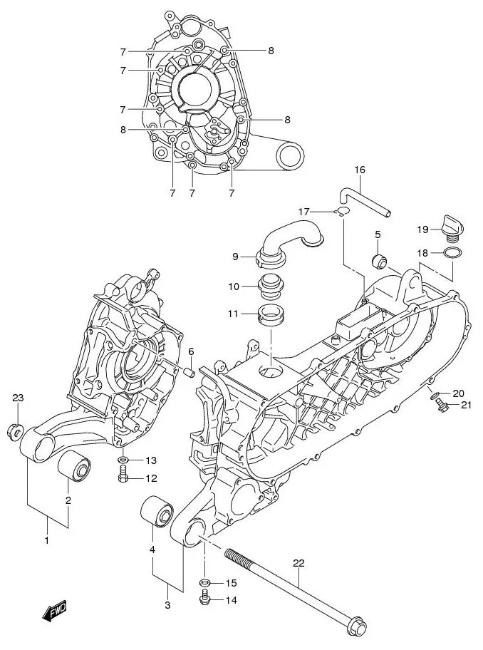FIG.4 CRANKCASE