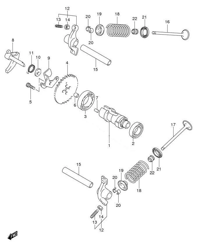 FIG.8 CAMSHAFT/VALVE