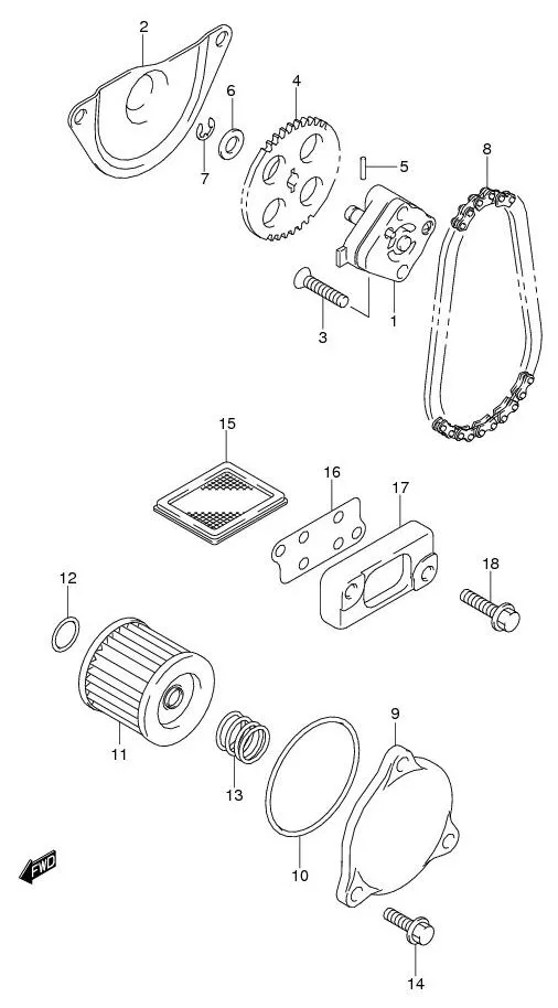 FIG.13 OIL PUMP