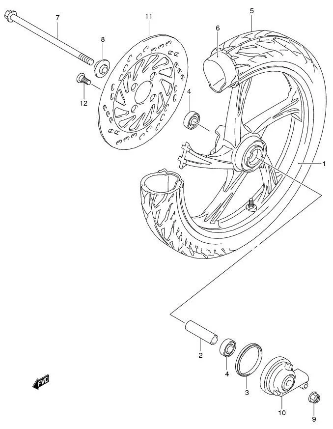 FIG.49 FRONT WHELL