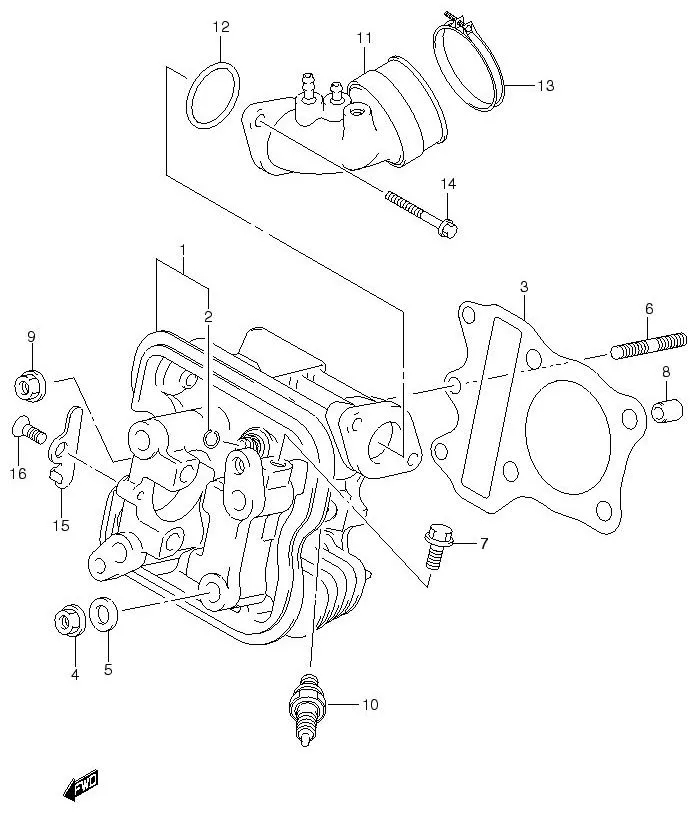 FIG.2 CYLINDER HEAD