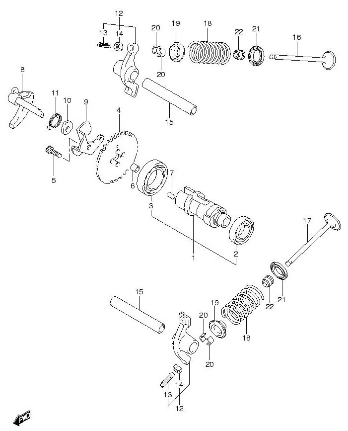 FIG.8 CAMSHAFT/VALVE