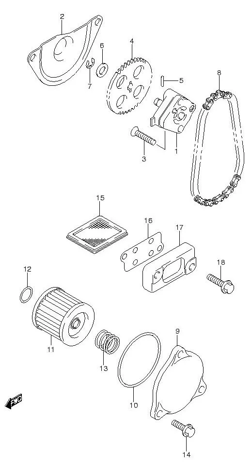 FIG.14 OIL PUMP