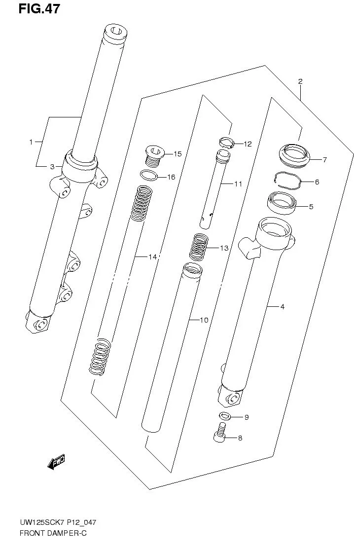 FIG.47 FRONT DAMPER
