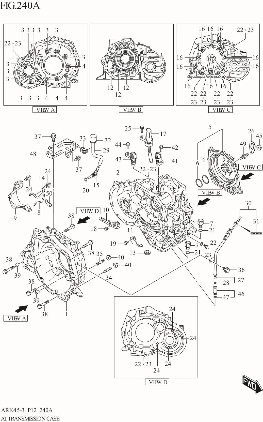 FIG. 240A AT TRANSMISSION CASE (4AT)