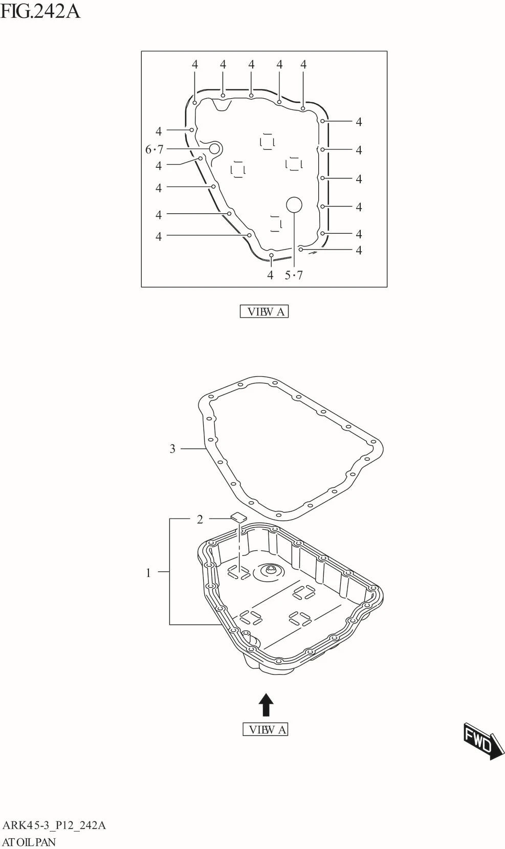 FIG. 242A AT OIL PAN (4AT)