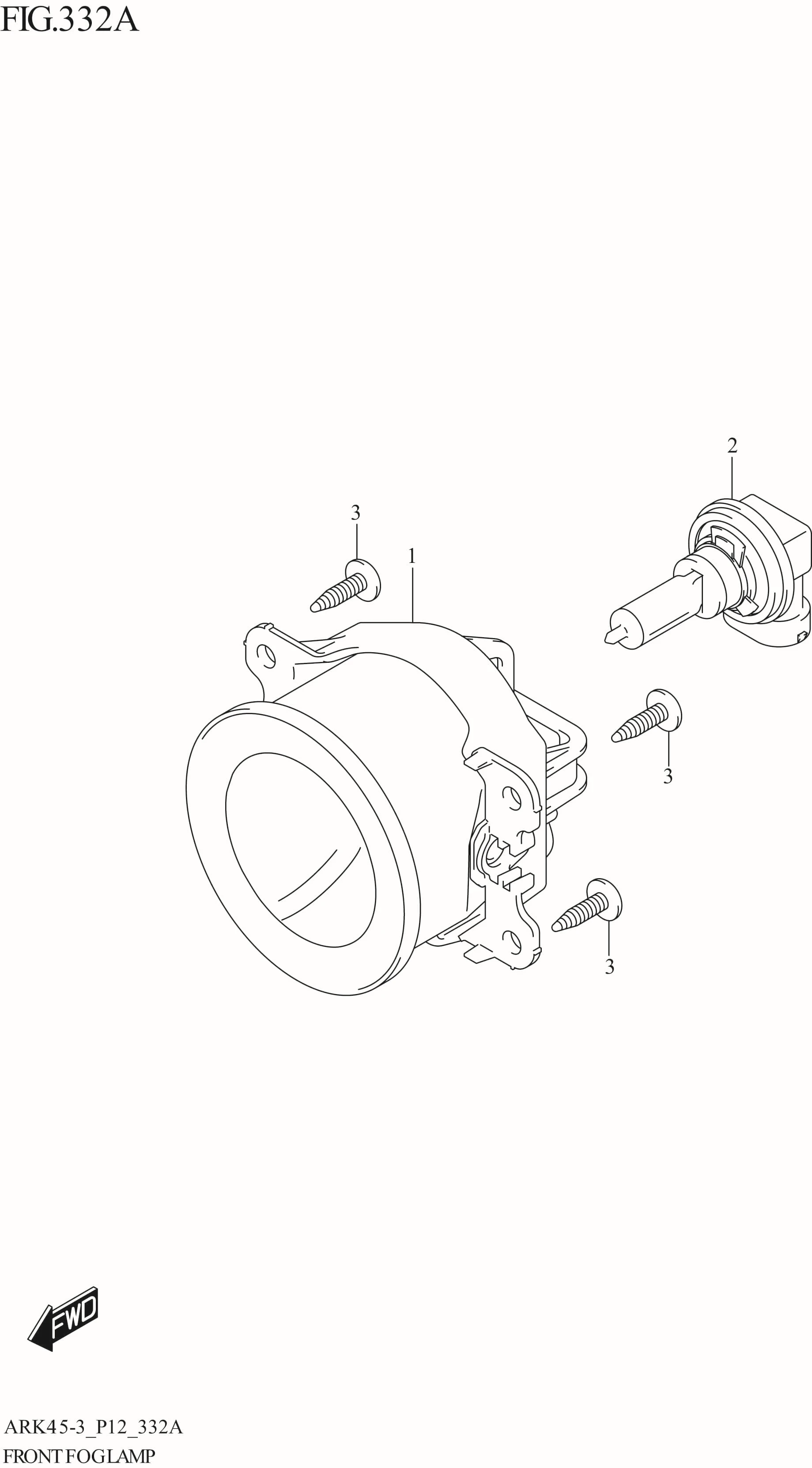FIG. 332A FRONT FOG LAMP ((GL,GX,GX_LTD))