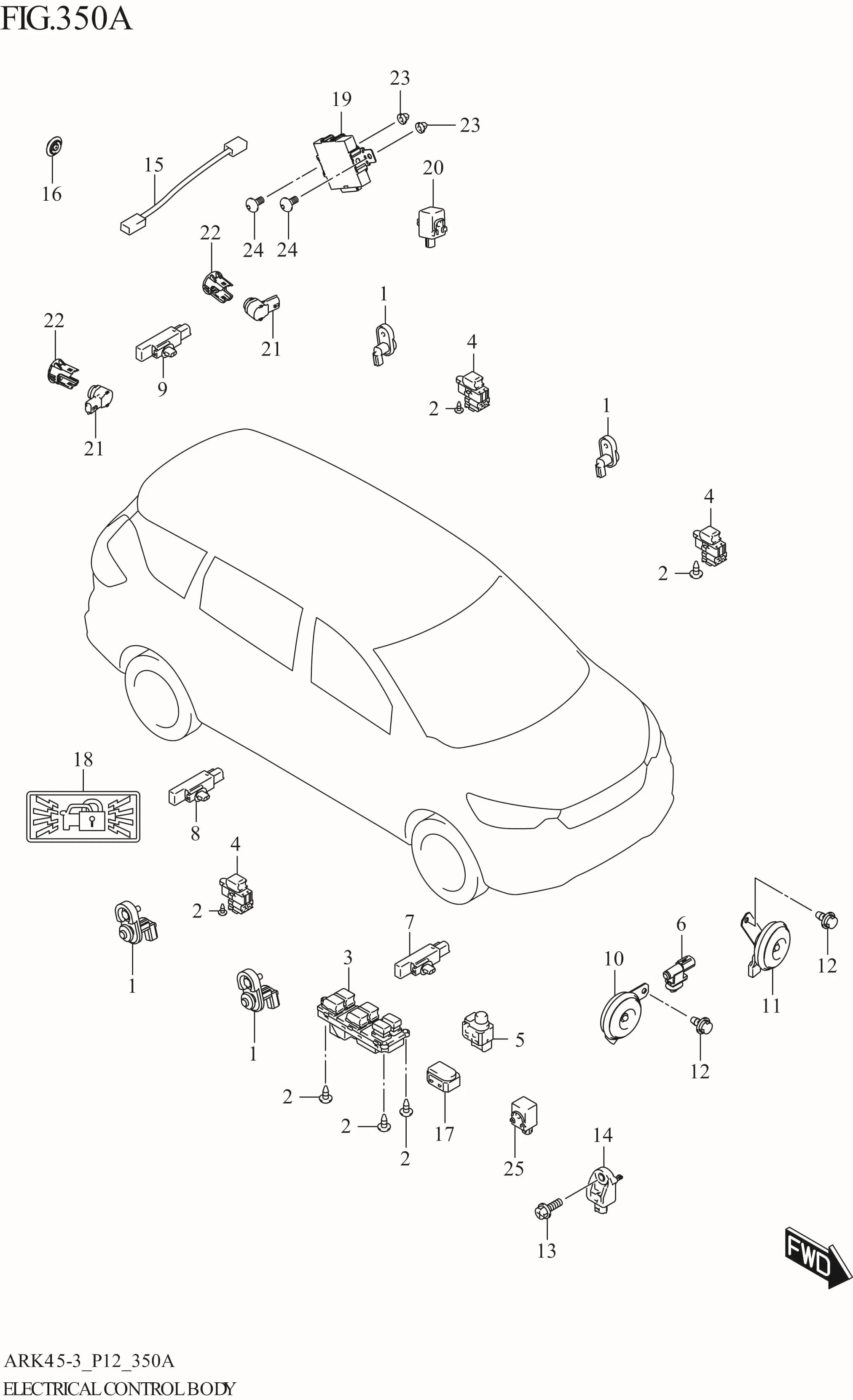 FIG. 350A ELECTRICAL CONTROL BODY