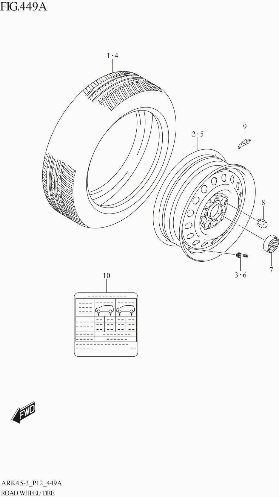 FIG. 449A ROAD WHEEL/TIRE (ERTIGA:GA)