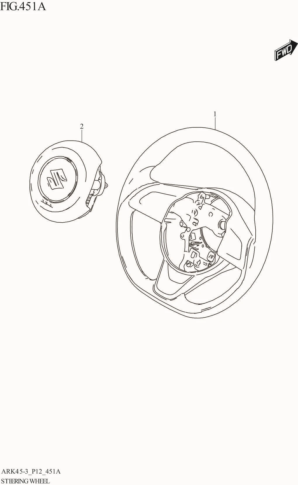 FIG. 451A STEERING WHEEL (GA)