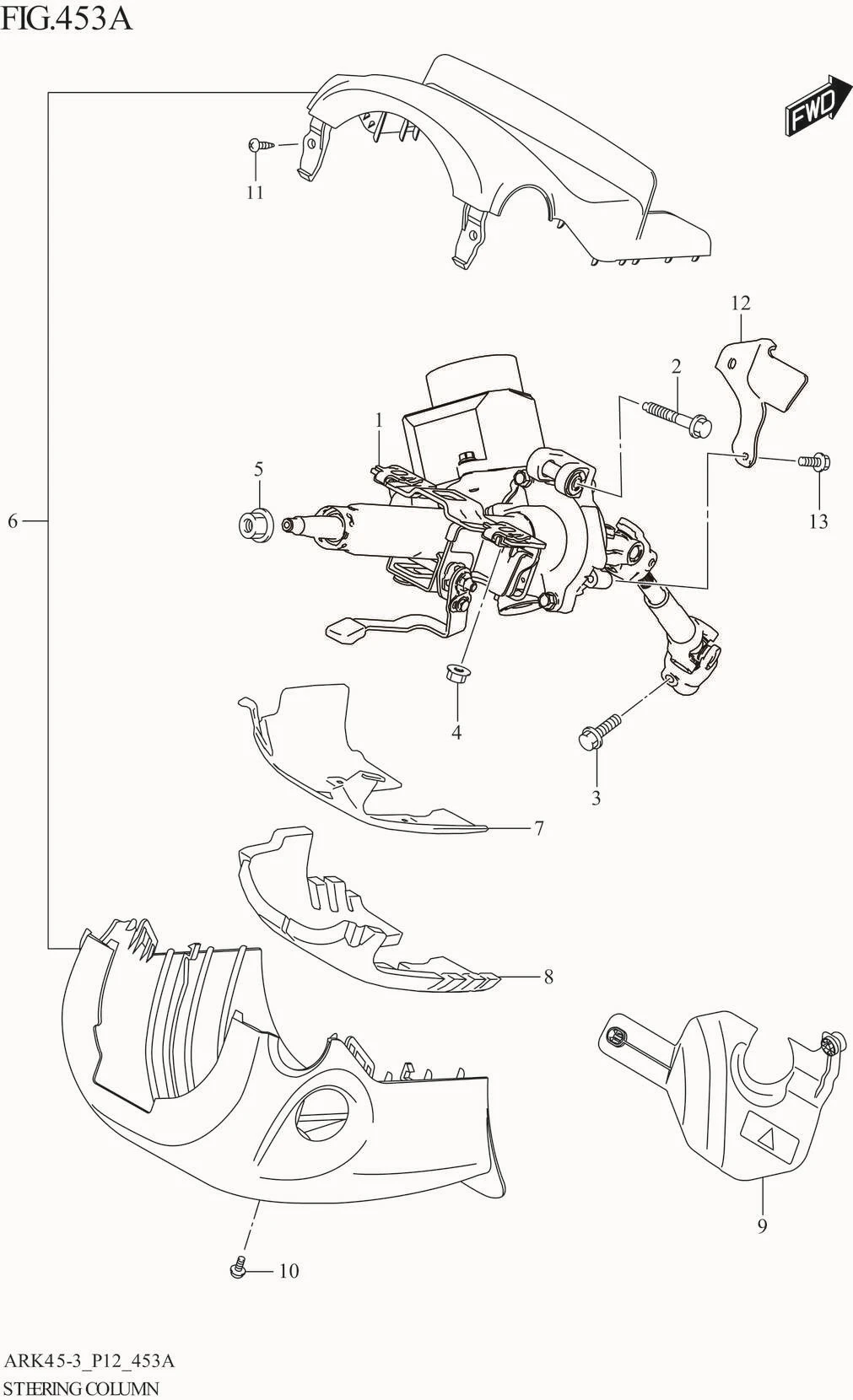 FIG. 453A STEERING COLUMN (GA,GL)