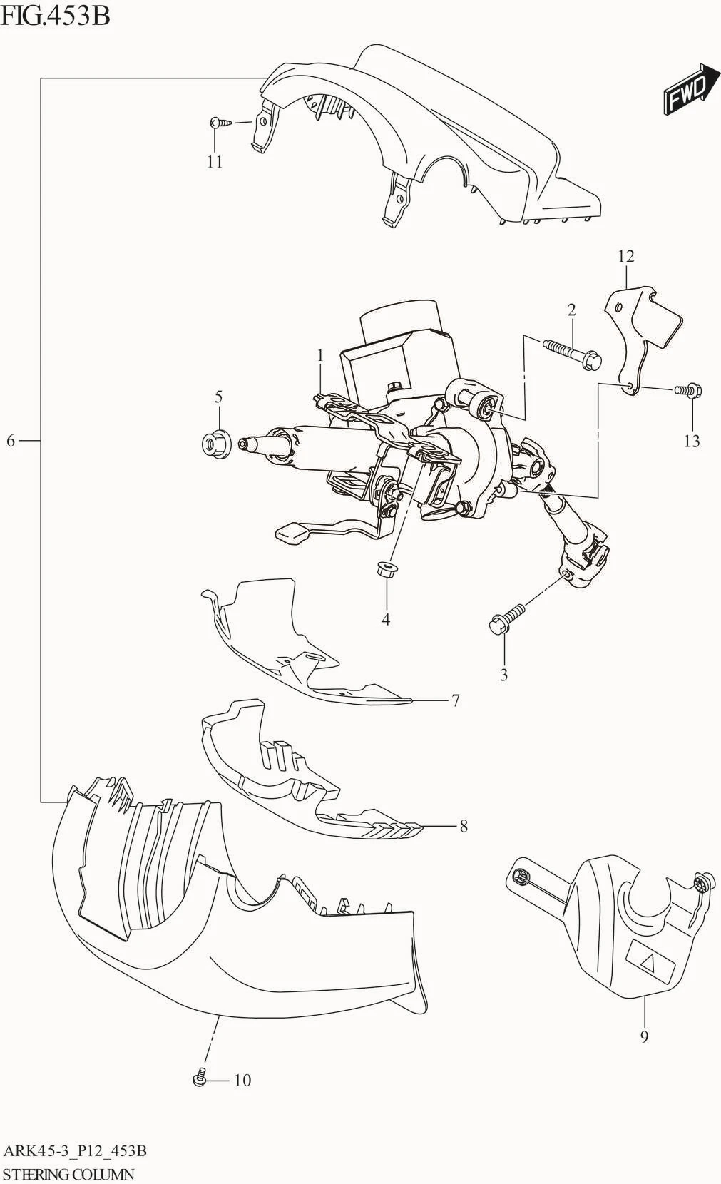 FIG. 453B STEERING COLUMN (GX,GX_LTD)