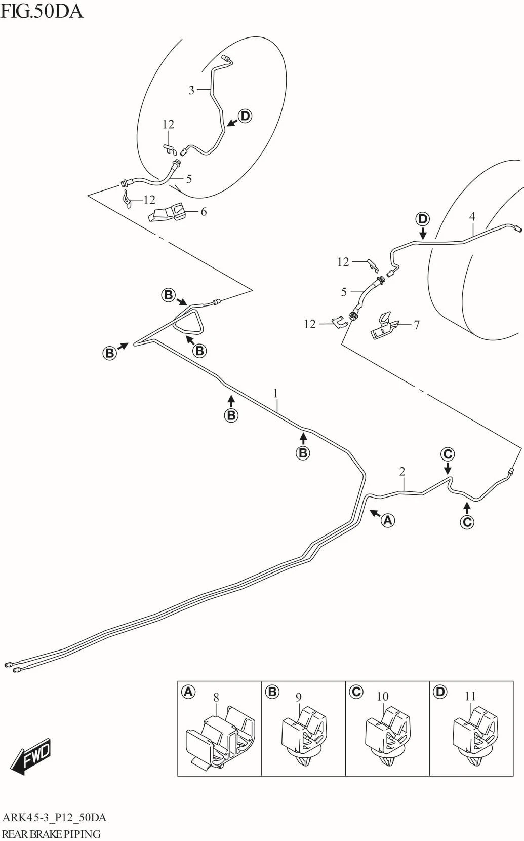 FIG. 50DA REAR BRAKE PIPING