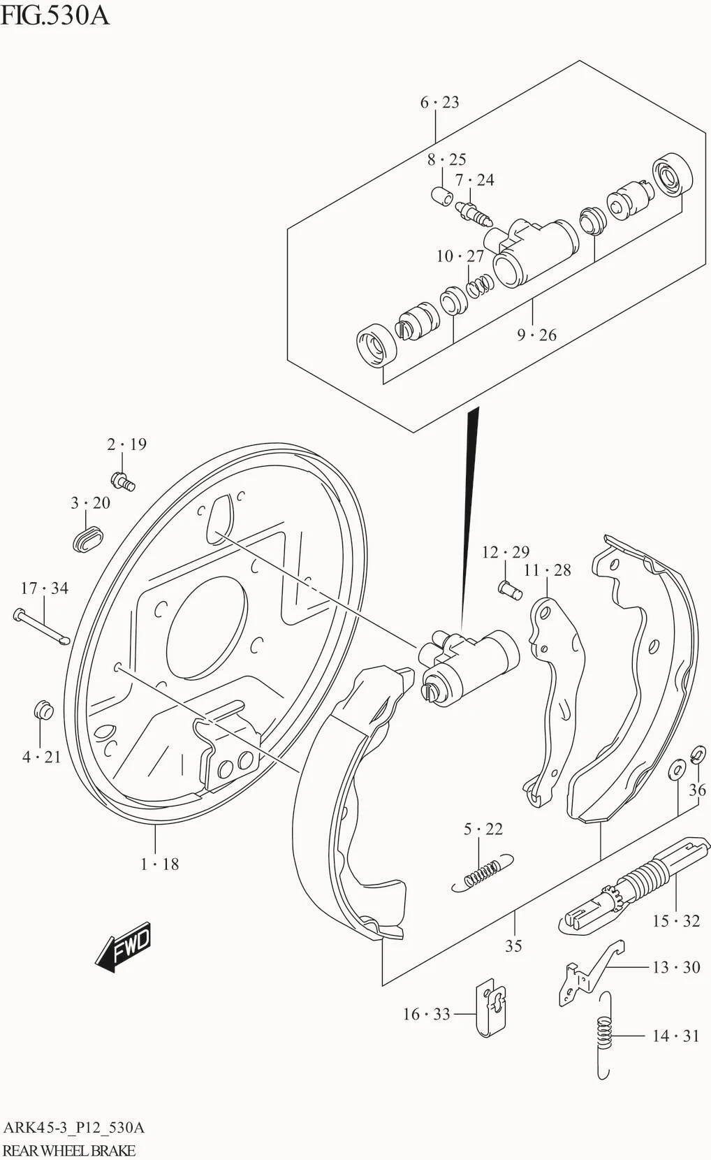 FIG. 530A REAR WHEEL BRAKE