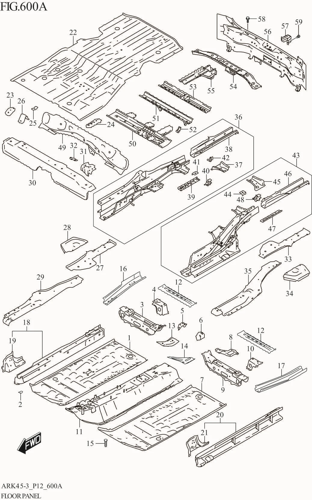 FIG. 600A FLOOR PANEL