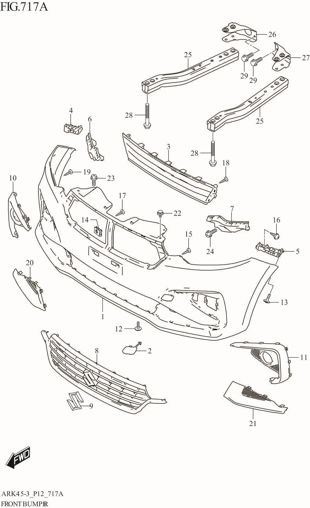 FIG. 717A FRONT BUMPER