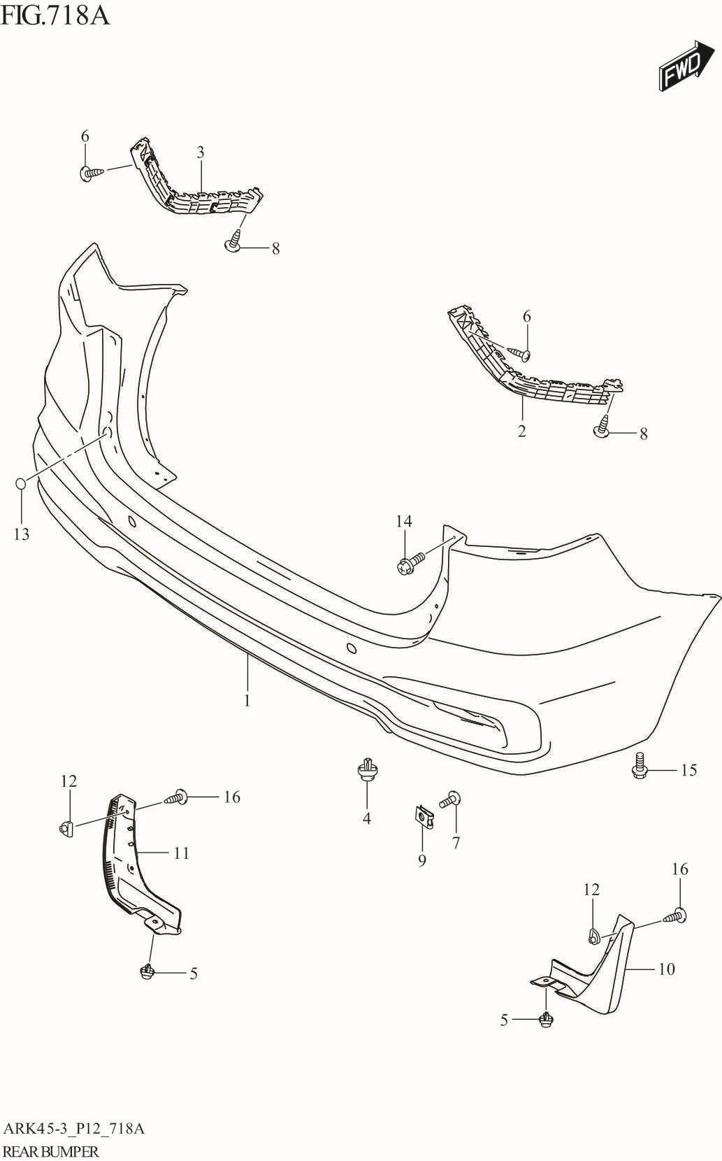 FIG. 718A REAR BUMPER