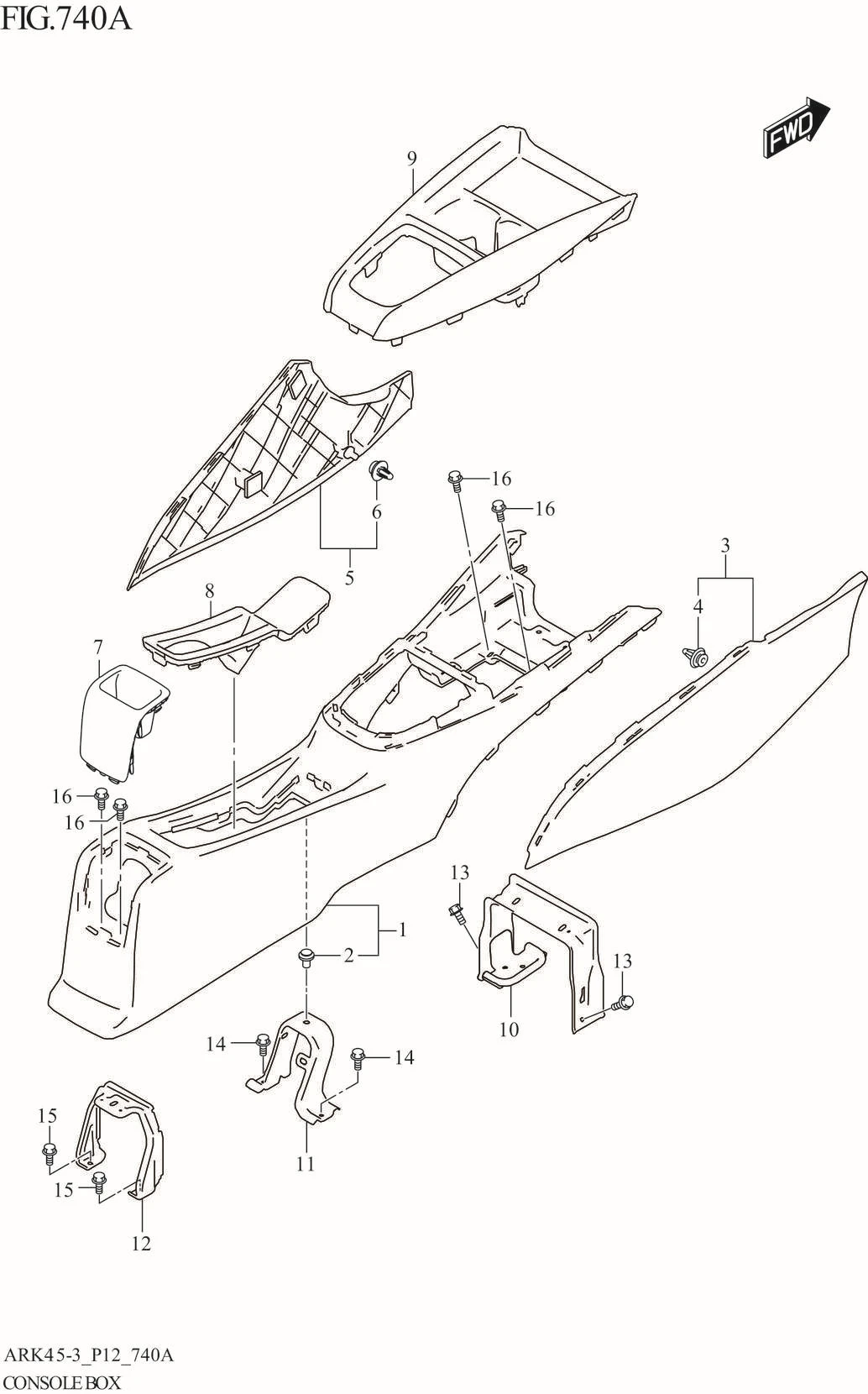 FIG. 740A CONSOLE BOX (GA)