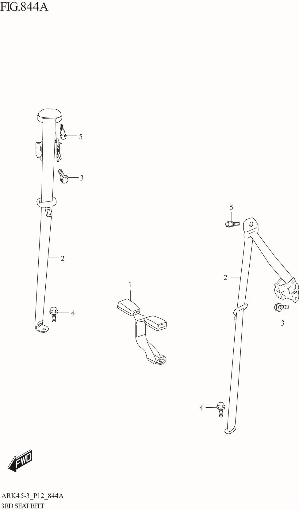 FIG. 844A 3RD SEAT BELT