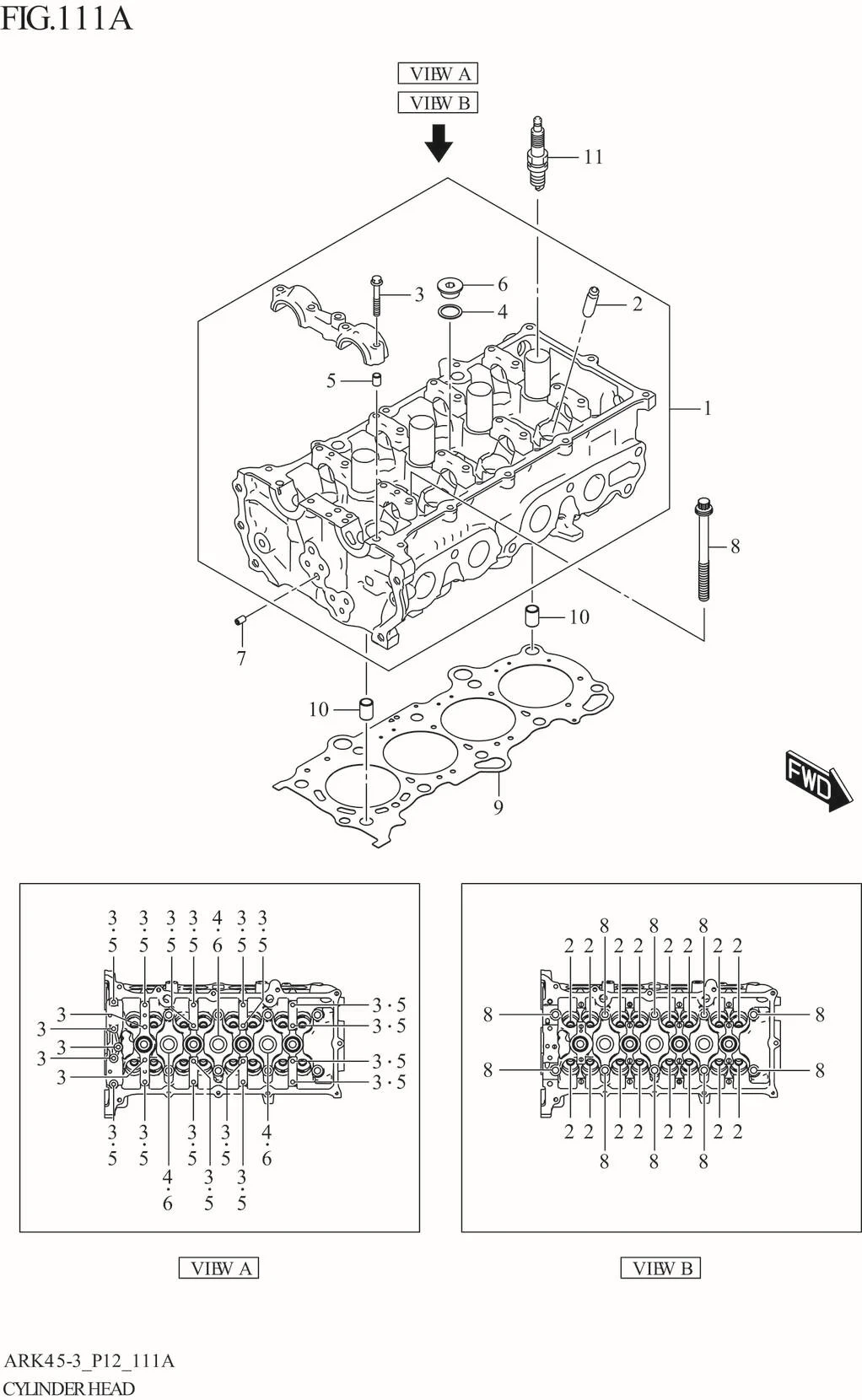 FIG. 111A CYLINDER HEAD