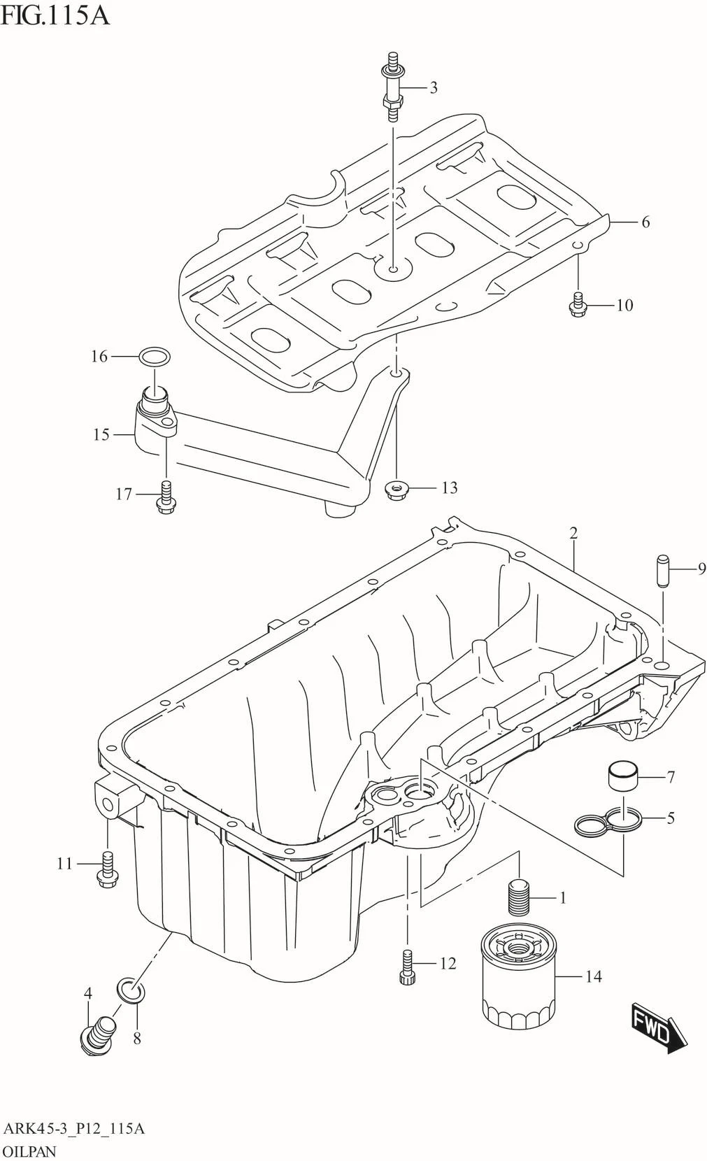 FIG. 115A OIL PAN