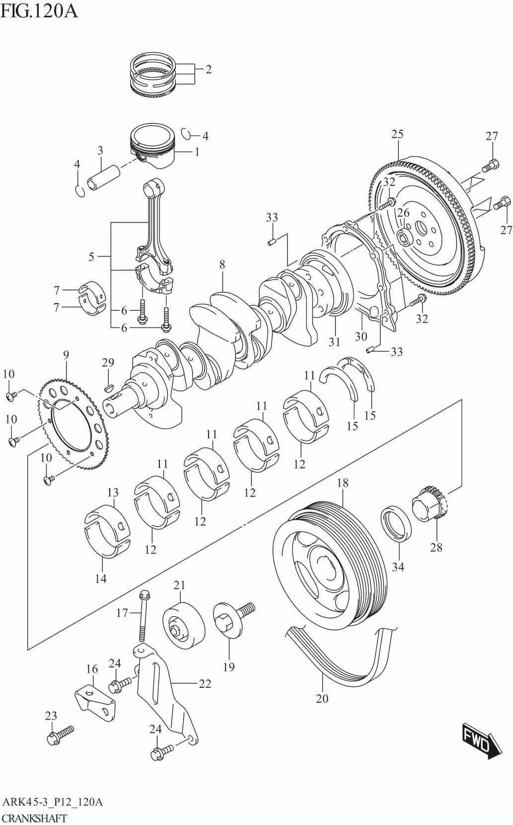 FIG. 120A CRANKSHAFT
