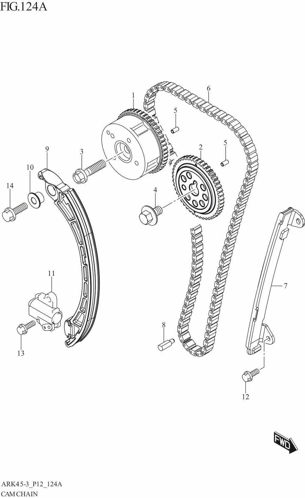 FIG. 124A CAM CHAIN