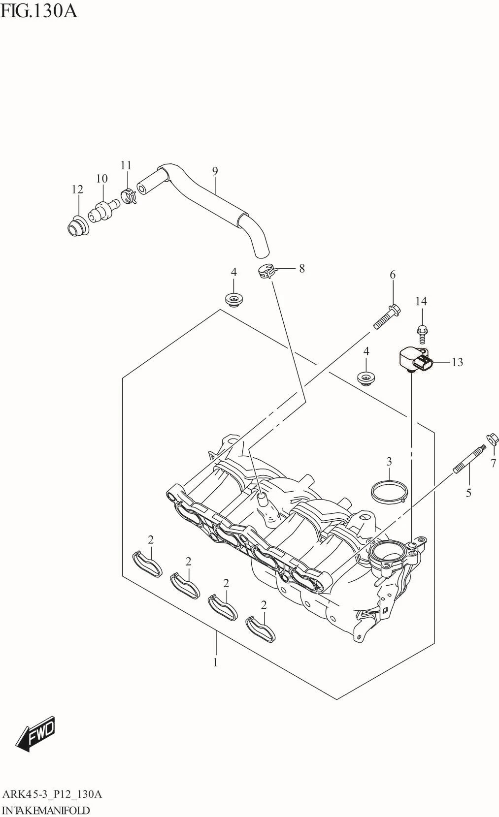 FIG. 130A INTAKE MANIFOLD