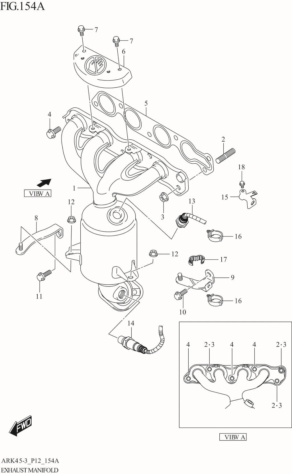 FIG. 154A EXHAUST MANIFOLD