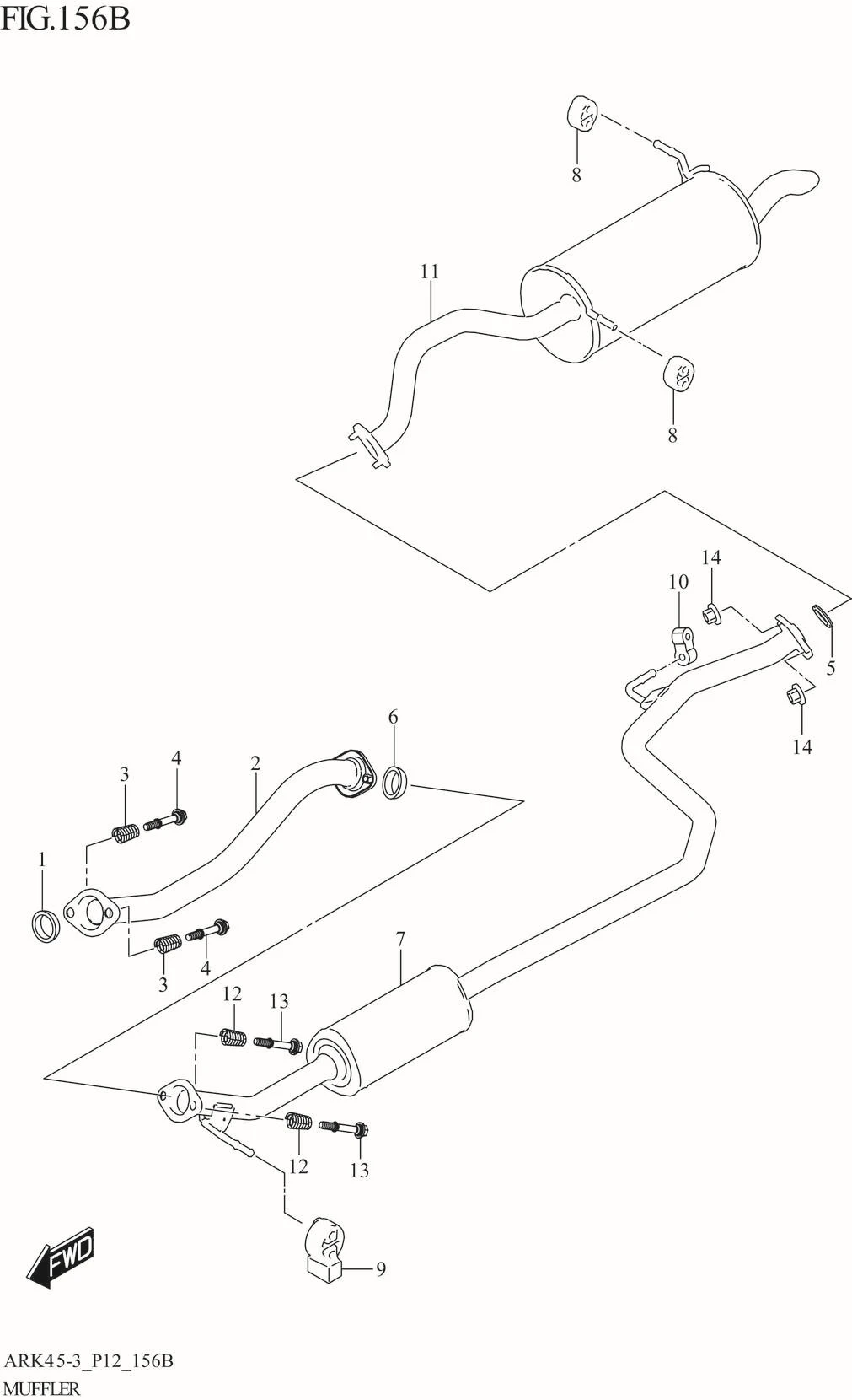 FIG. 156B MUFFLER (XL7)