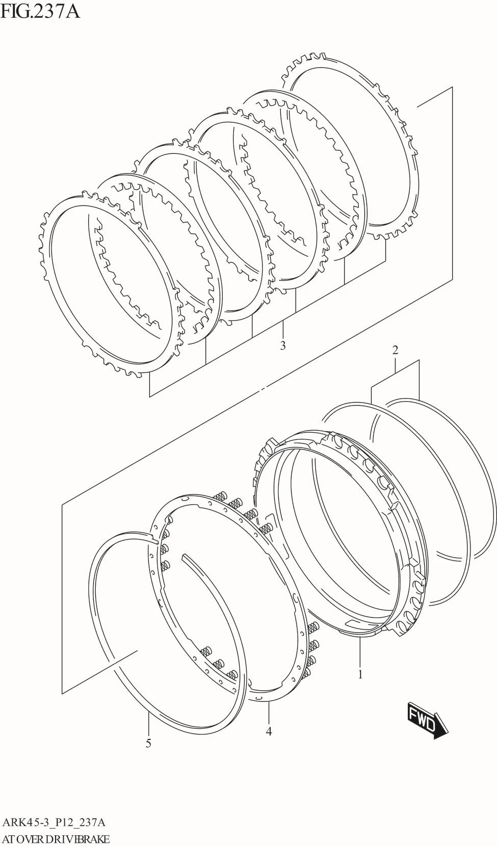 FIG. 237A AT OVER DRIVE BRAKE (4AT)