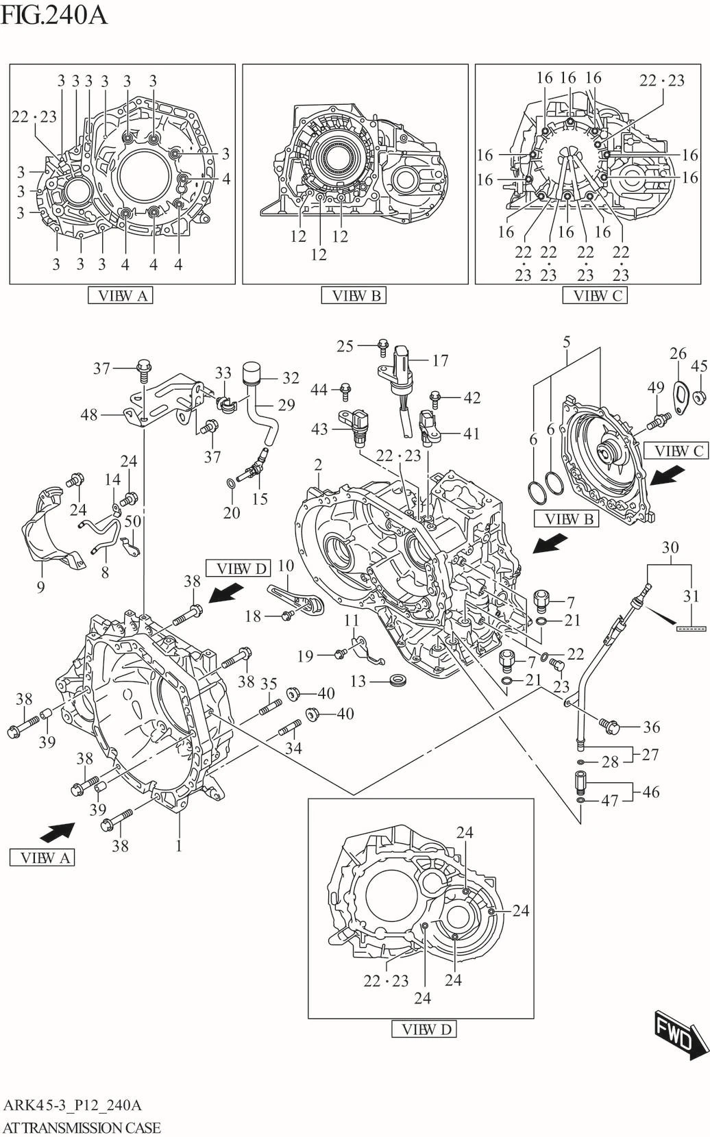 FIG. 240A AT TRANSMISSION CASE (4AT)