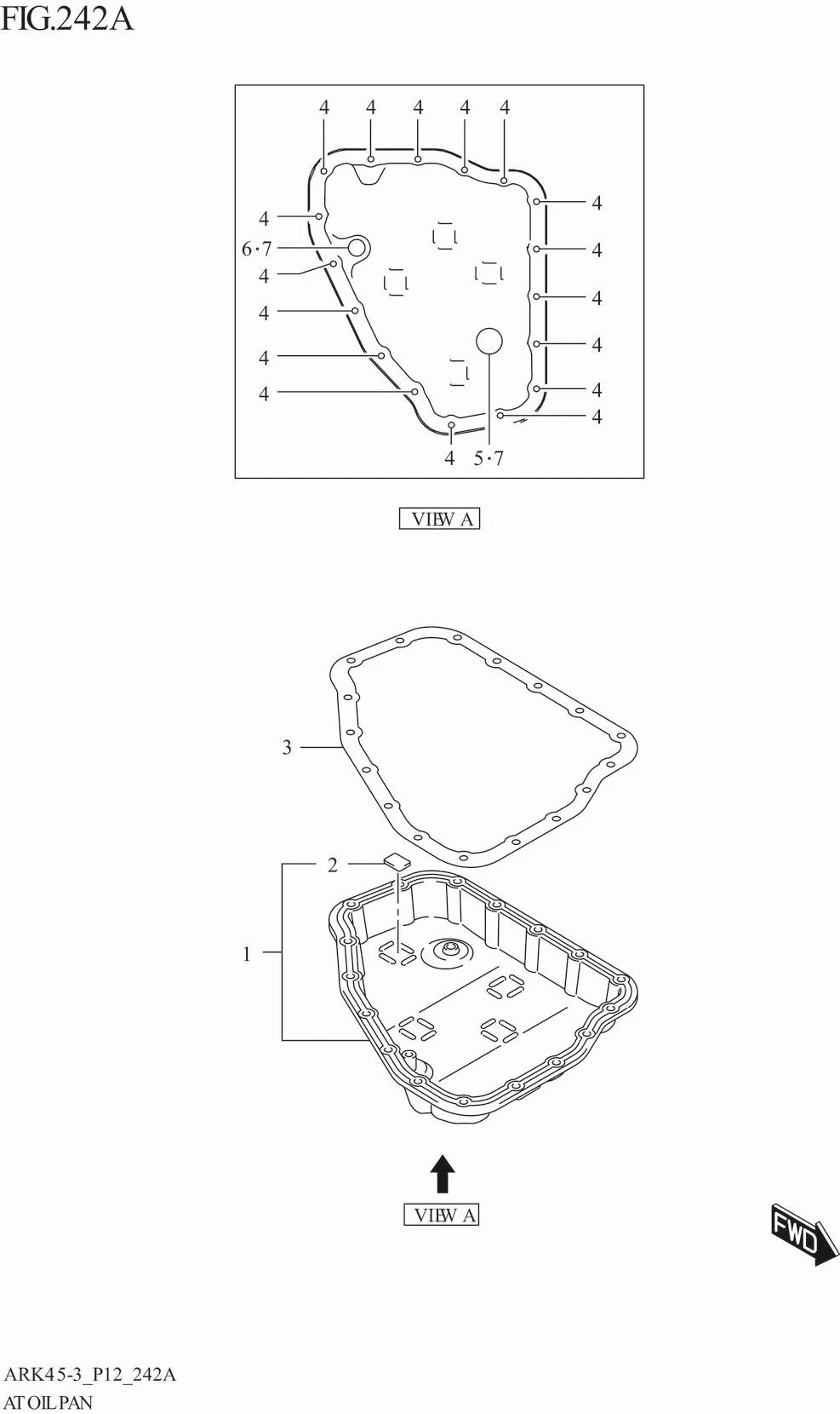 FIG. 242A AT OIL PAN (4AT)