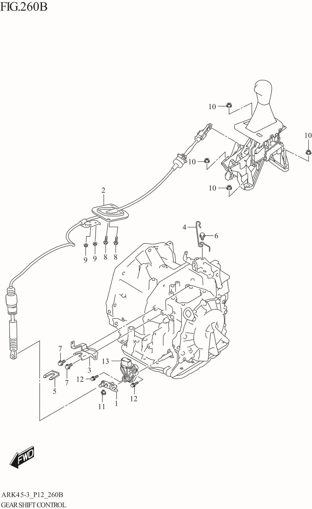 FIG. 260B GEAR SHIFT CONTROL (4AT)