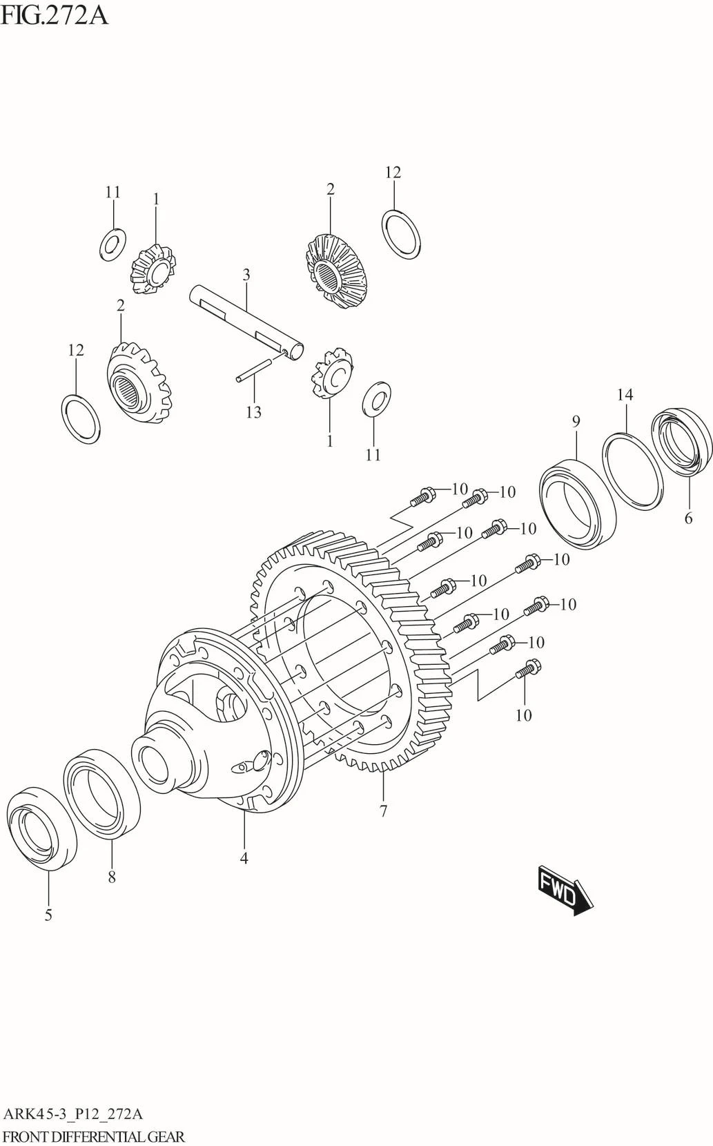 FIG. 272A FRONT DIFFERENTIAL GEAR (5MT)
