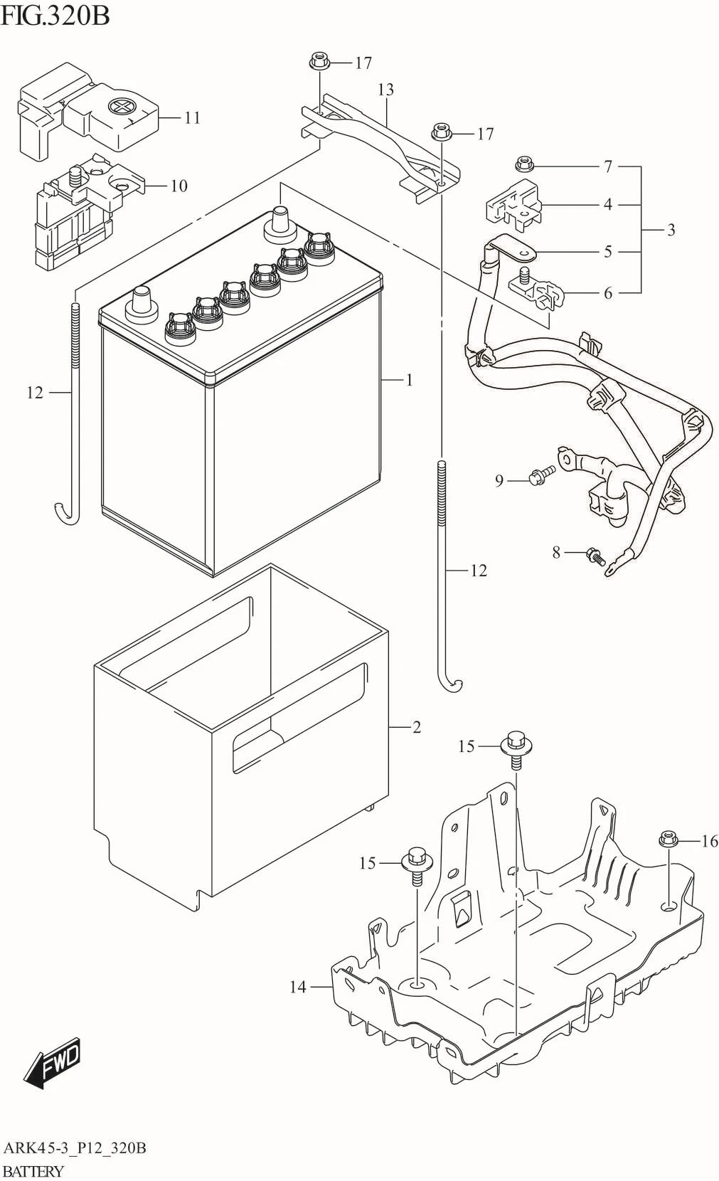 FIG. 320B BATTERY (4AT)