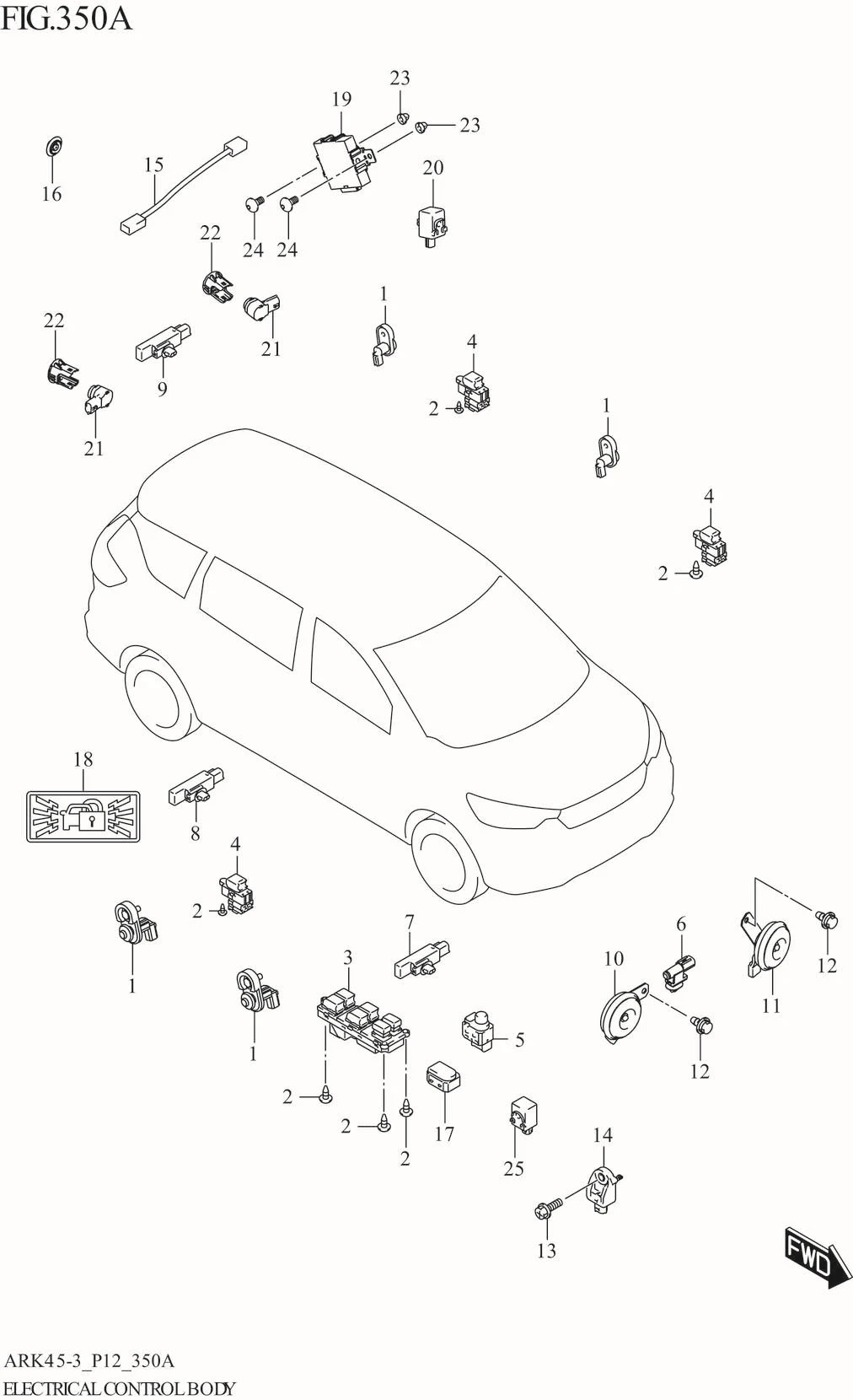 FIG. 350A ELECTRICAL CONTROL BODY