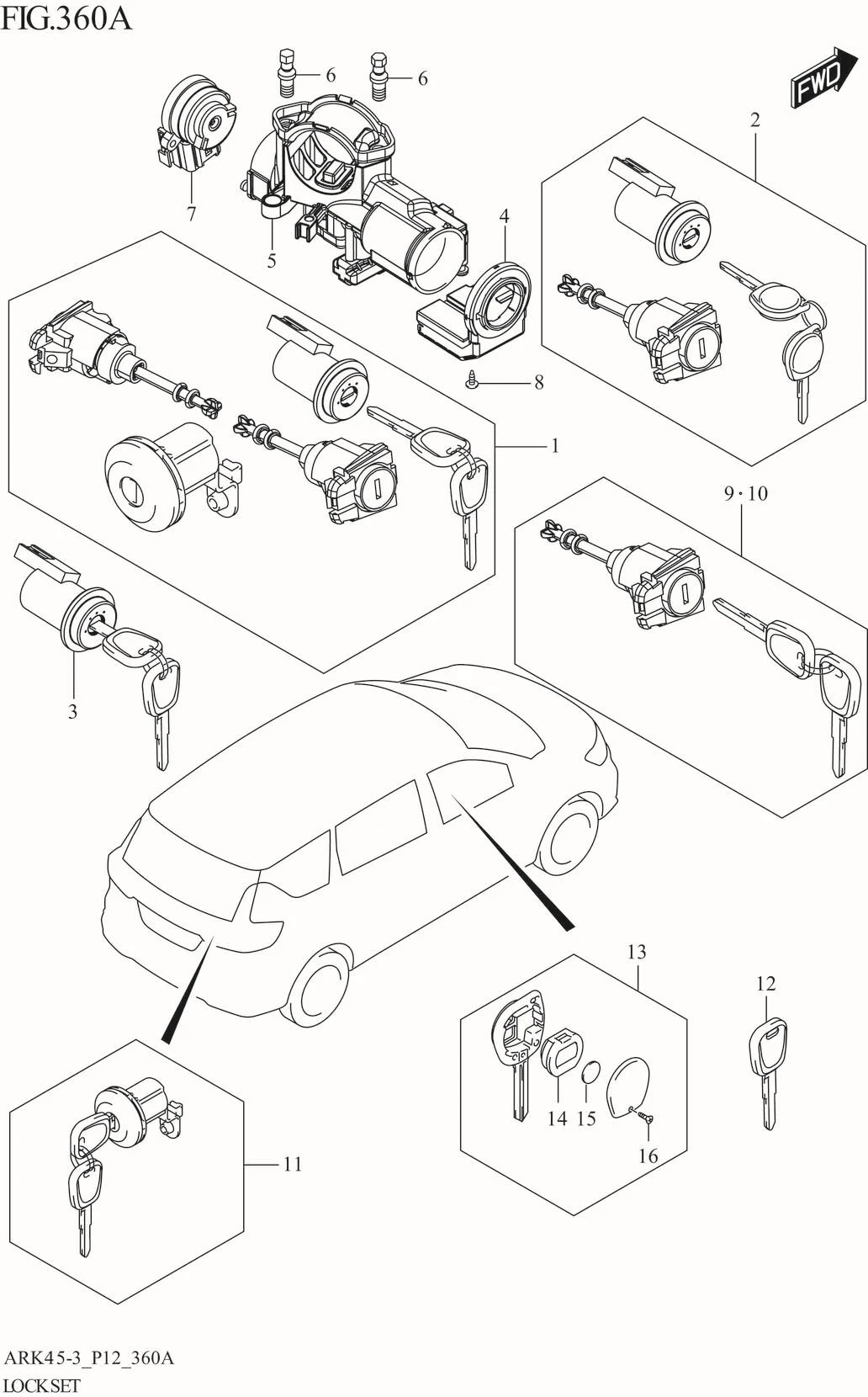 FIG. 360A LOCK SET ((GA,GL):5MT:N_ESP)