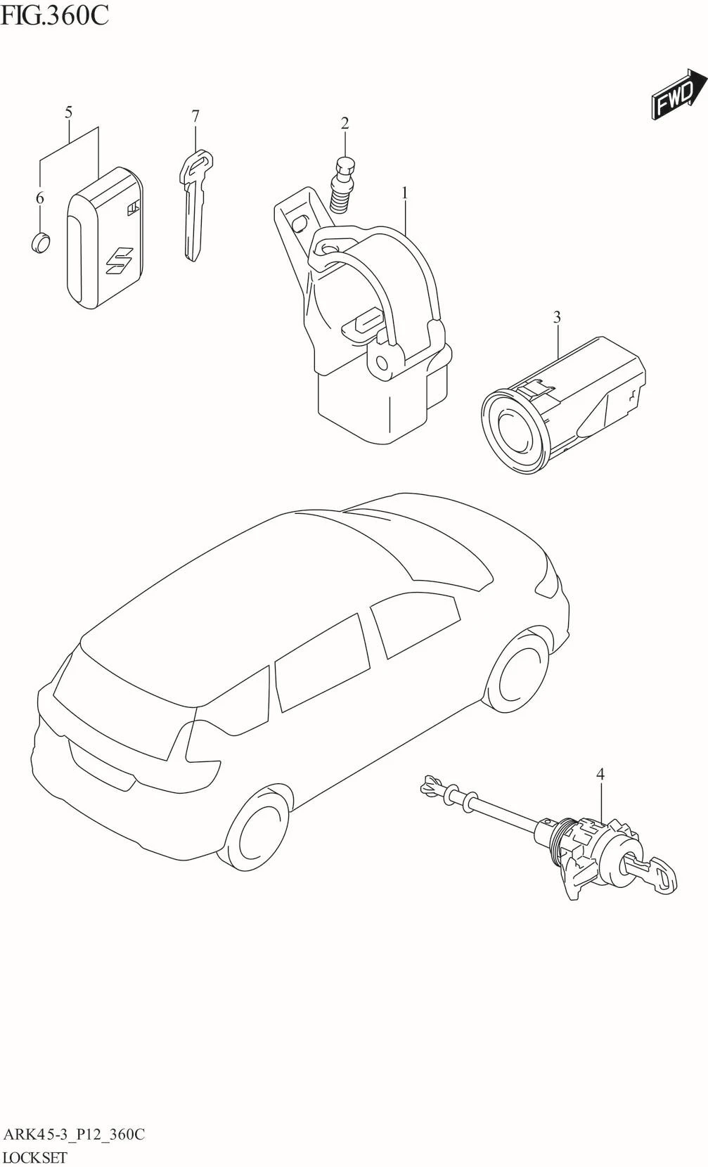 FIG. 360C LOCK SET ((GX,GX_LTD))