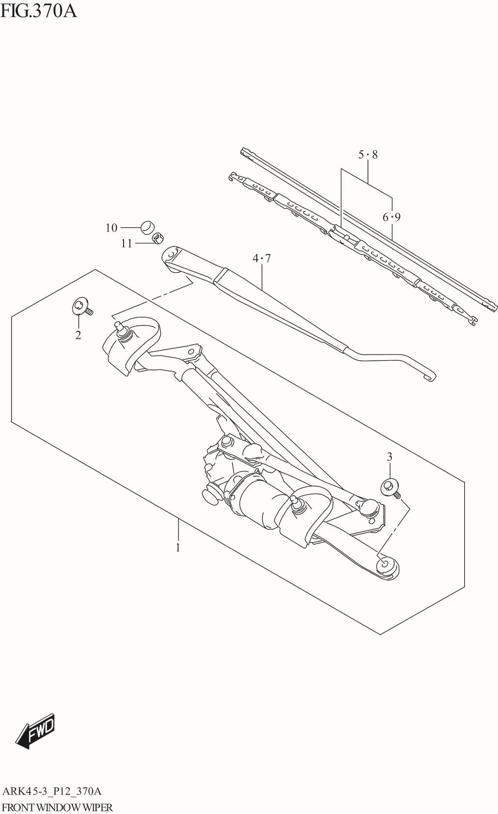 FIG. 370A FRONT WINDOW WIPER