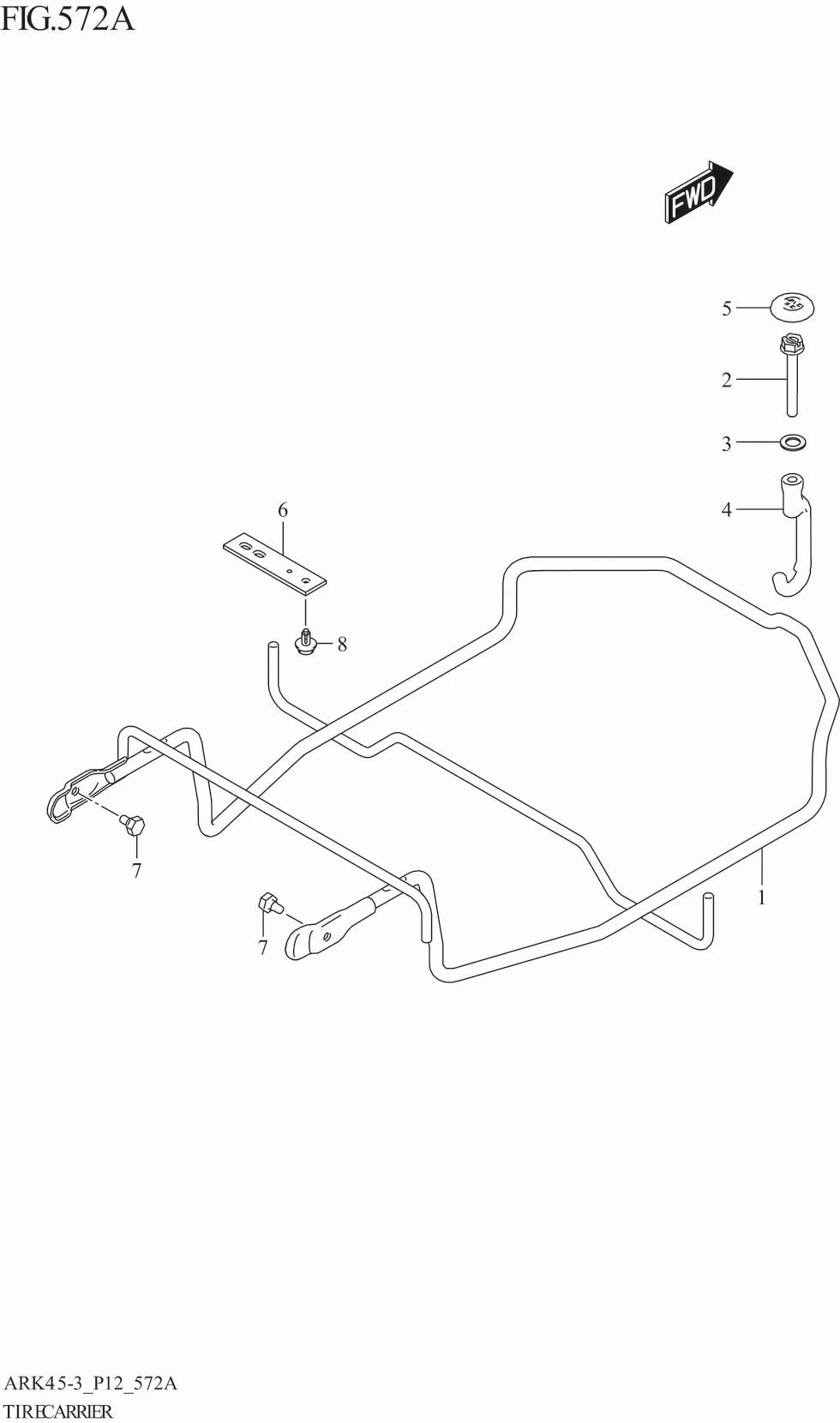 FIG. 572A TIRE CARRIER
