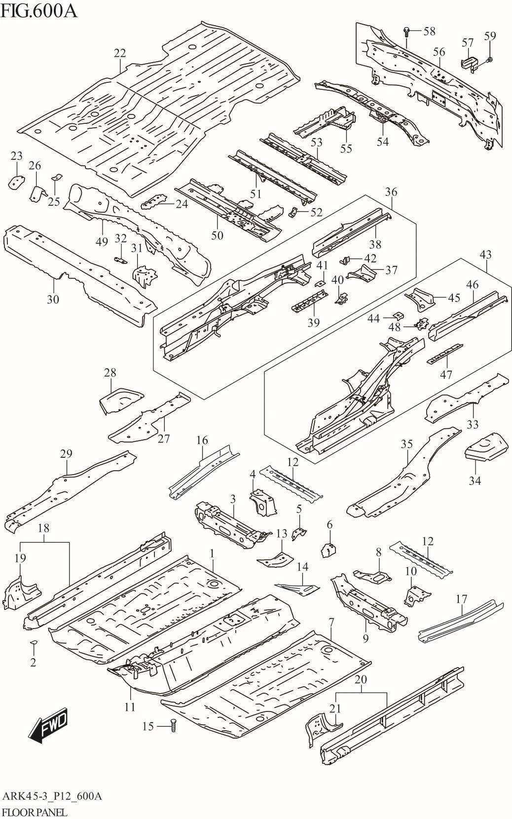 FIG. 600A FLOOR PANEL
