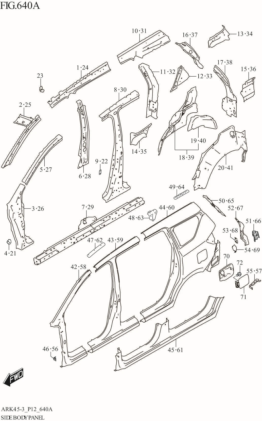 FIG. 640A SIDE BODY PANEL