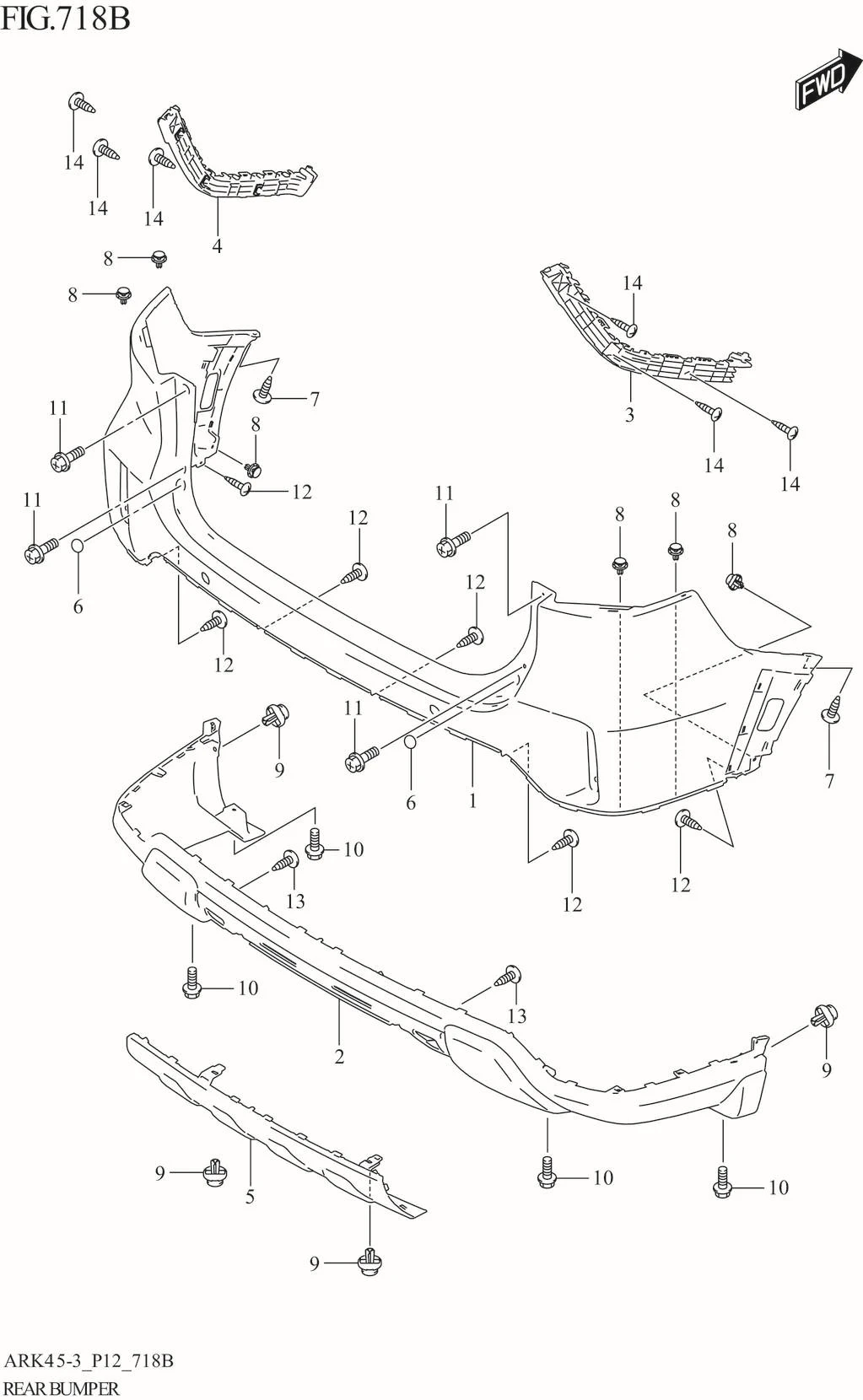 FIG. 718B REAR BUMPER (XL7)