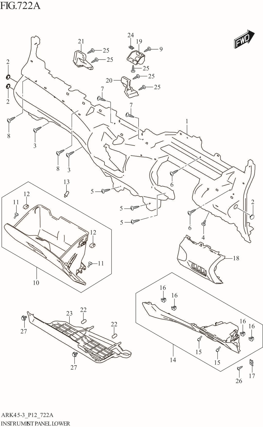 FIG. 722A INSTRUMENT PANEL LOWER